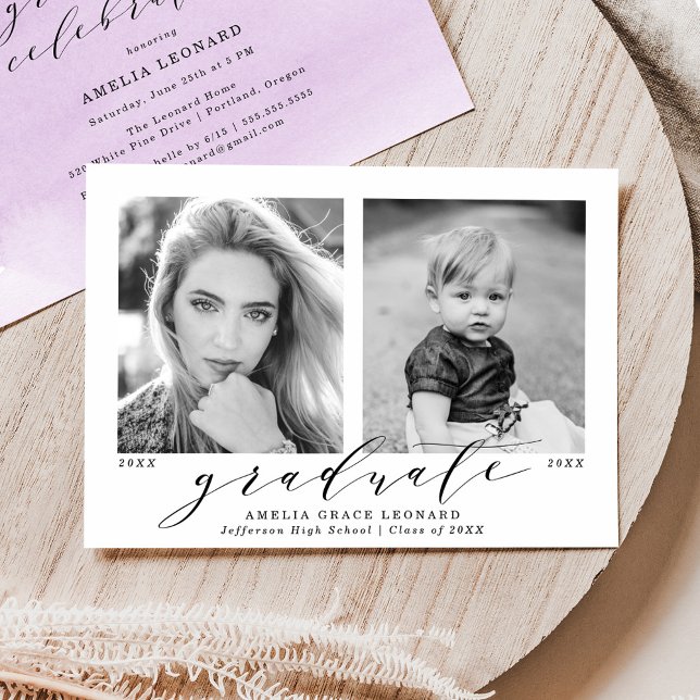 Invitación Partido de Graduación de Fotografías Púrpura (Subido por el creador)