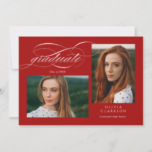 Invitación Partido de Graduación de Fotografías Red Elegant S