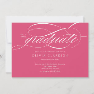 Invitación Partido de Graduación de Fotos con Guión Elegante 