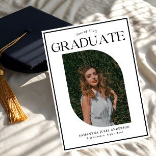 Invitación Partido de Graduación de Fotos con Guión Moderno