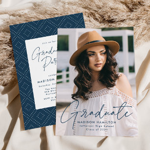 Invitación Partido de Graduación de Fotos de Guión de la Mari