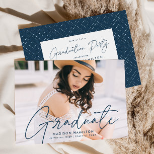 Invitación Partido de Graduación de Fotos de Guión de la Mari