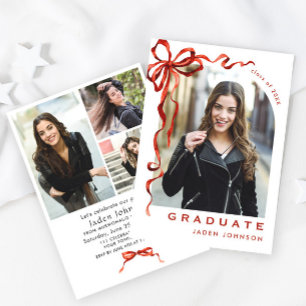 Invitación Partido de Graduación de FOTOS de la cinta roja de