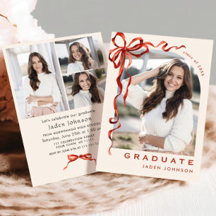 Invitación Partido de Graduación de FOTOS de la cinta roja de