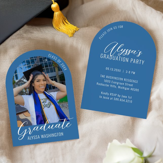 Invitación Partido de Graduación de Fotos del Arco Moderno Az (Subido por el creador)