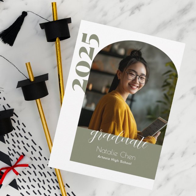 Invitación Partido de Graduación de Fotos del Arco Verde Masa (Subido por el creador)