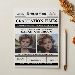 Invitación Partido de Graduación de Fotos del Estilo 2 del Pe