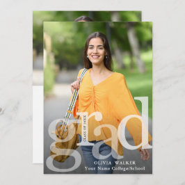 Invitación Partido de Graduación de FOTOS White Modern 2