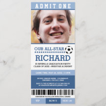 Partido de graduación de fútbol azul invita