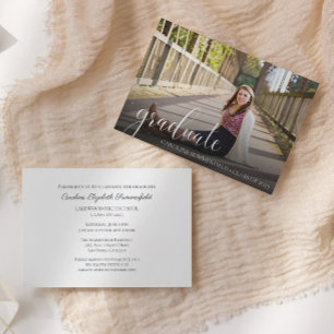 Invitación Partido de Graduación de Guión Simple Elegante