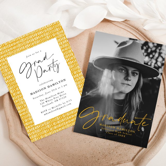 Invitación Partido de Graduación de Imágenes con Guión Estilo (Subido por el creador)