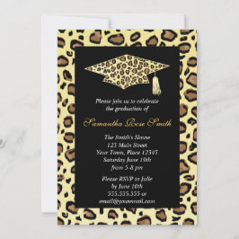 Invitación Partido de Graduación de Impresión Leopardo
