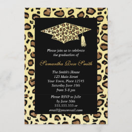 Invitación Partido de Graduación de Impresión Leopardo