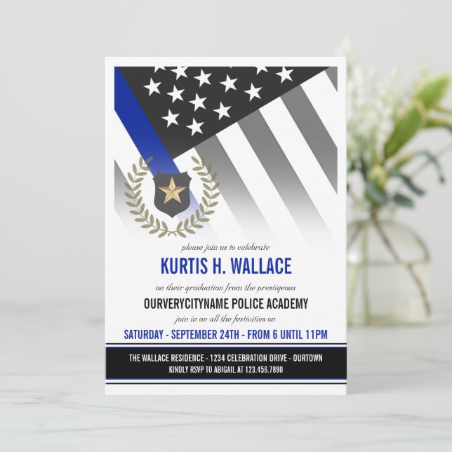 Invitación Partido de Graduación de la Academia de Policía (Anverso de pie)