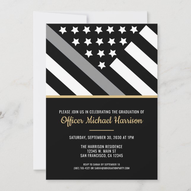 Invitación Partido de Graduación de la Bandera del Oficial de (Anverso)