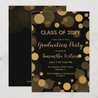Partido de Graduación de la Black and Gold Bokeh