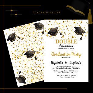 Invitación Partido de Graduación de la Celebración Doble Eleg