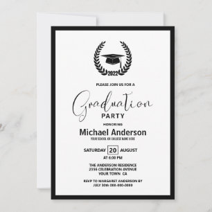 Invitación Partido de Graduación de la Corona y el Mortarboar