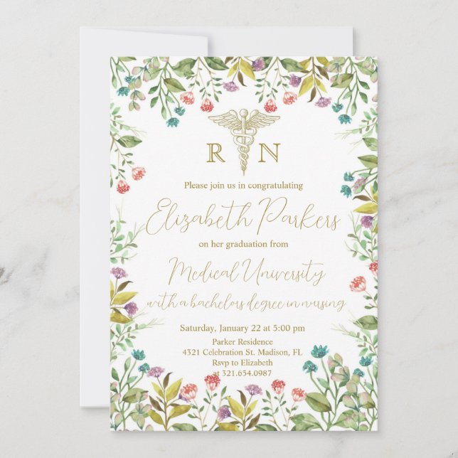 Invitación Partido de Graduación de la Enfermería de Flores S (Anverso)