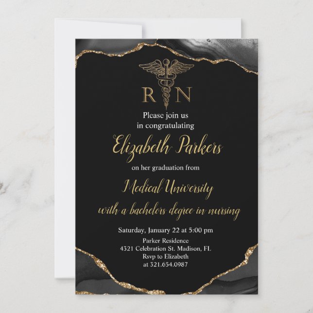 Invitación Partido de Graduación de la Enfermería del Agate N (Anverso)