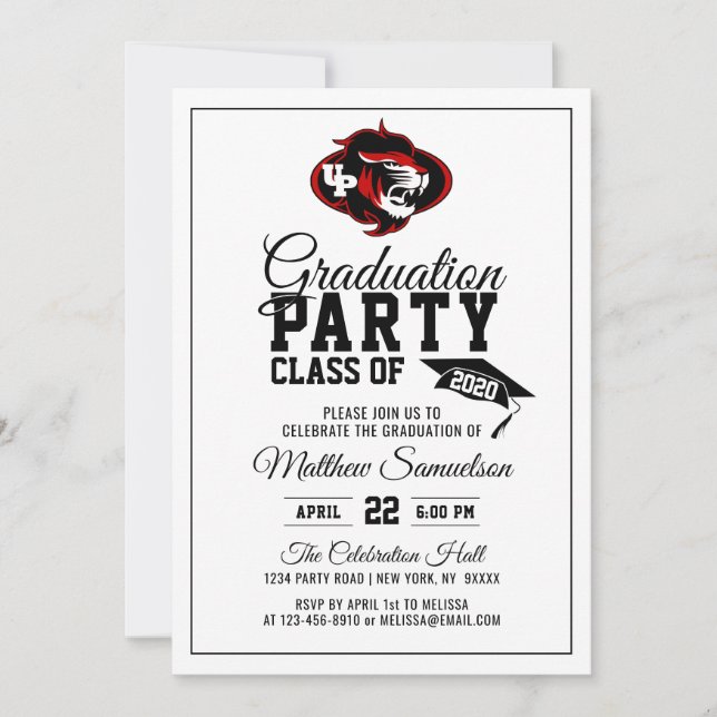 Invitación Partido de GRADUACIÓN de la Escuela Blanca Moderna (Anverso)