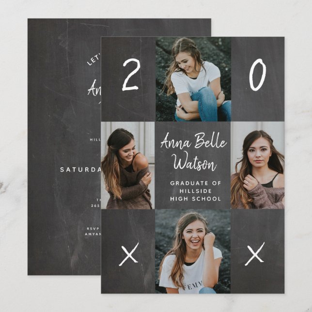 Invitación Partido de Graduación de la Escuela de Collage de  (Anverso / Reverso)
