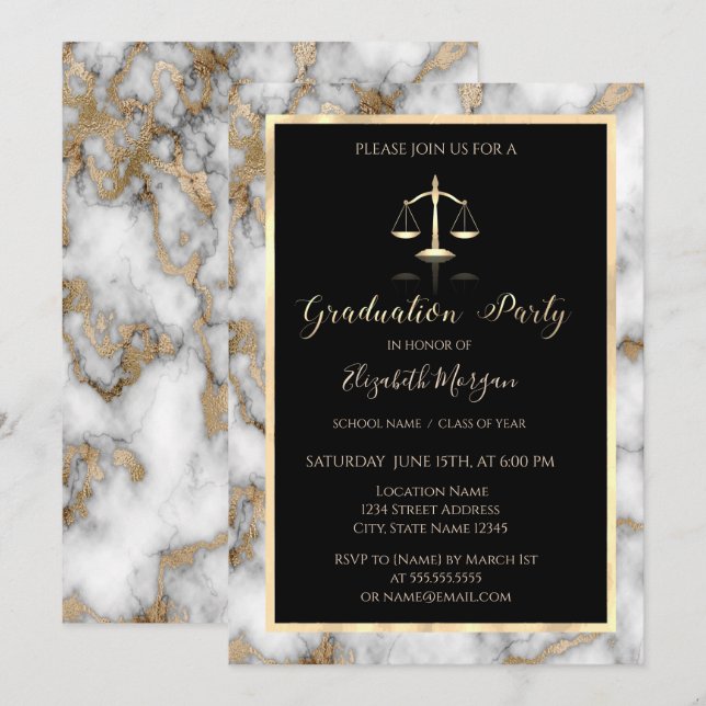 Invitación Partido de Graduación de la Escuela de Derecho de  (Anverso / Reverso)