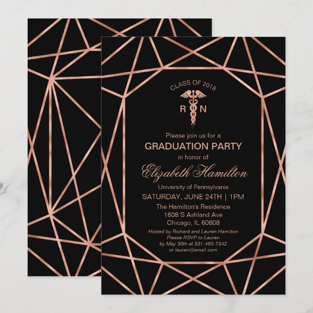 Invitación Partido de Graduación de la Escuela de Enfermería  (Anverso / Reverso)