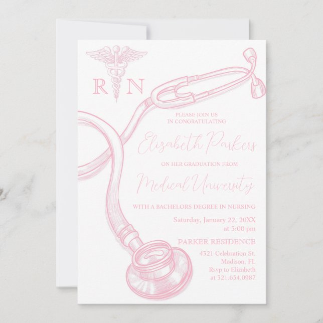 Invitación Partido de Graduación de la Escuela de Enfermería  (Anverso)
