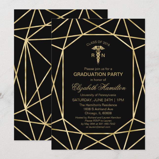 Invitación Partido de Graduación de la Escuela de Enfermería  (Anverso / Reverso)