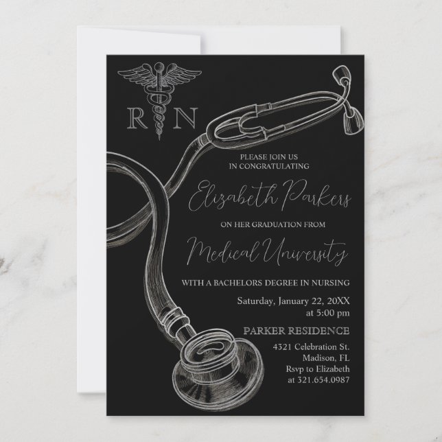 Invitación Partido de Graduación de la Escuela de Enfermería  (Anverso)
