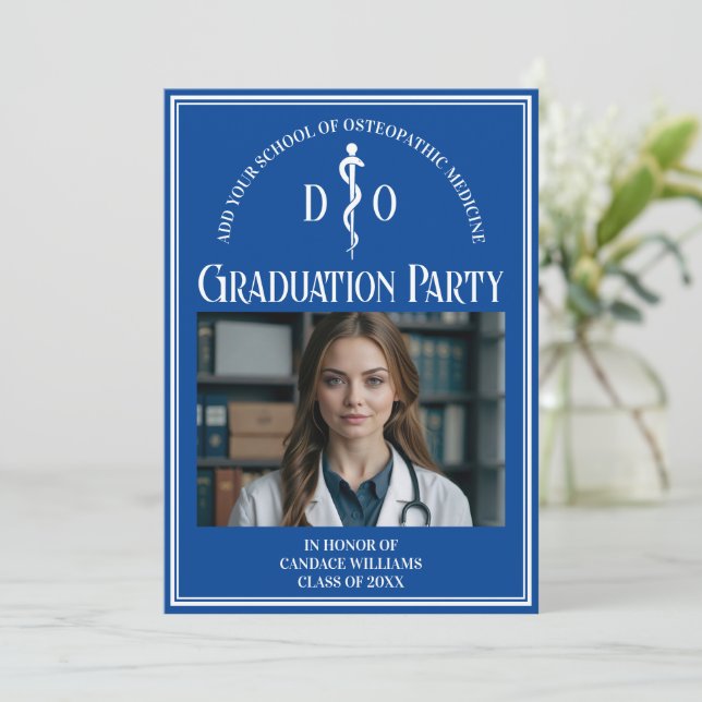 Invitación Partido de Graduación de la Escuela Médica Osteopá (Anverso de pie)