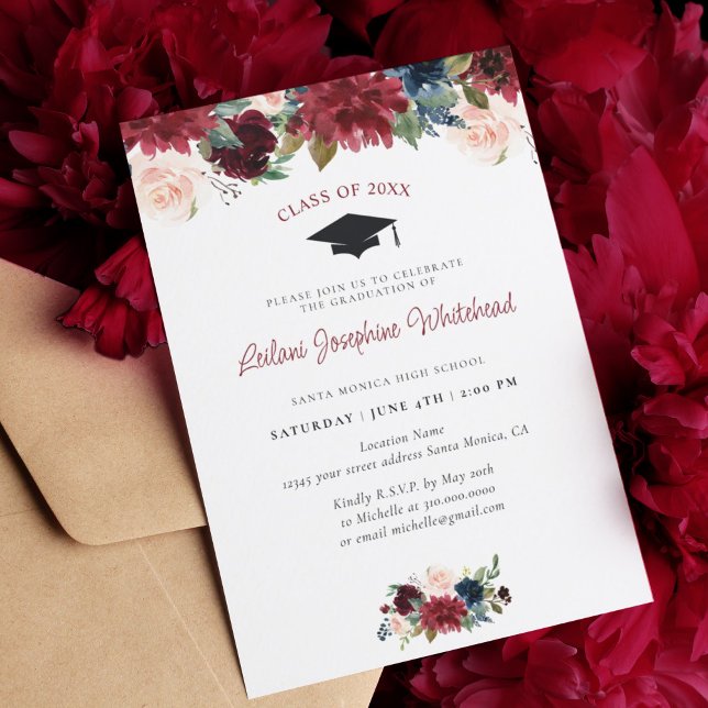 Invitación Partido de Graduación de la Floral Watercoloración (Subido por el creador)