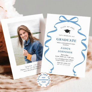 Invitación Partido de graduación de la FOTO de la cinta azul