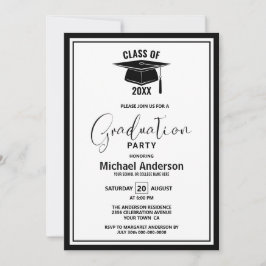 Invitación Partido de Graduación de la Frontera Negra Minimal