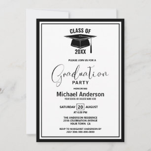 Invitación Partido de Graduación de la Frontera Negra Minimal