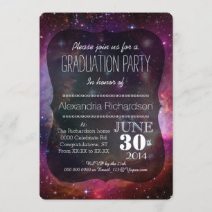 Invitación Partido de graduación de la galaxia hipster en el