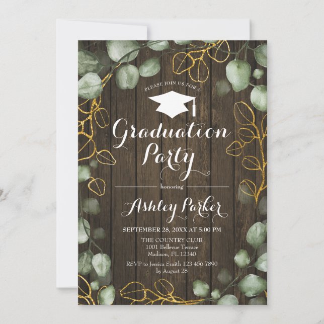 Invitación Partido de Graduación de la Guerra de la Madera Ru (Anverso)