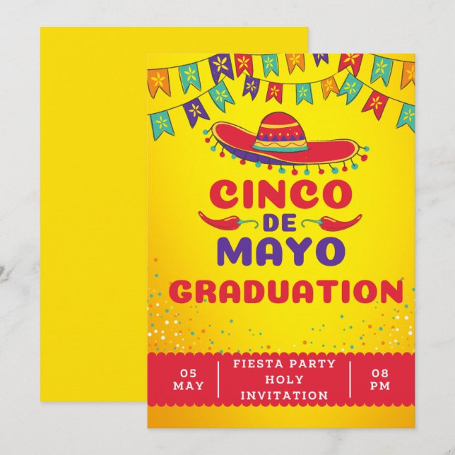 Invitación Partido de Graduación de la Santa Guacamole Fiesta (Anverso / Reverso)