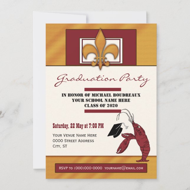 Invitación Partido de Graduación de Langosta del País (Anverso)