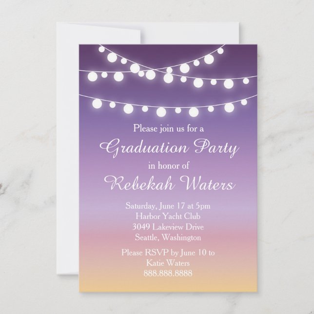 Invitación Partido de Graduación de las Luces de Amanecer de  (Anverso)