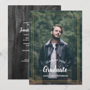 Invitación Partido de Graduación de Madera de Año personaliza