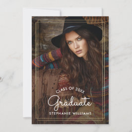 Invitación Partido de Graduación de Madera de Año personaliza