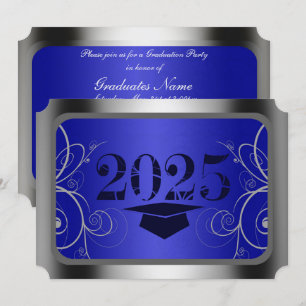 Invitación Partido de Graduación de Marco Azul y Plata