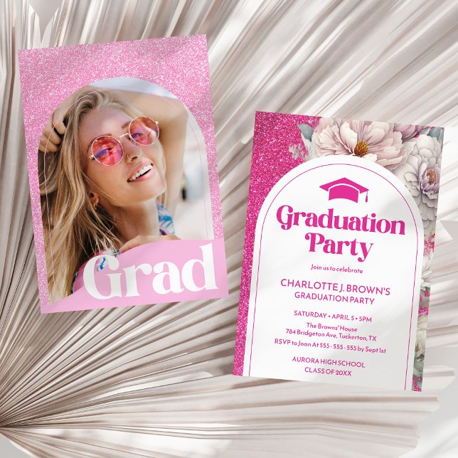 Invitación Partido de Graduación de Moda de Foto Arco Purpuri (Subido por el creador)