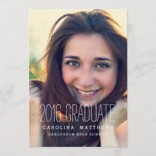 Invitación Partido de graduación de Modern Photo High School 