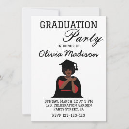 Invitación Partido de graduación de mujeres negras y blancas 