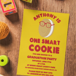 Invitación Partido de Graduación de Niños de Cookie Inteligen