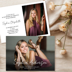 Invitación Partido de Graduación de Nombre de Grado de Script