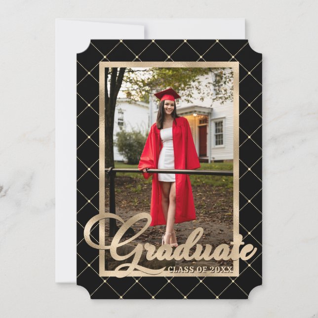 Invitación Partido de Graduación de Oro Negro (Anverso)